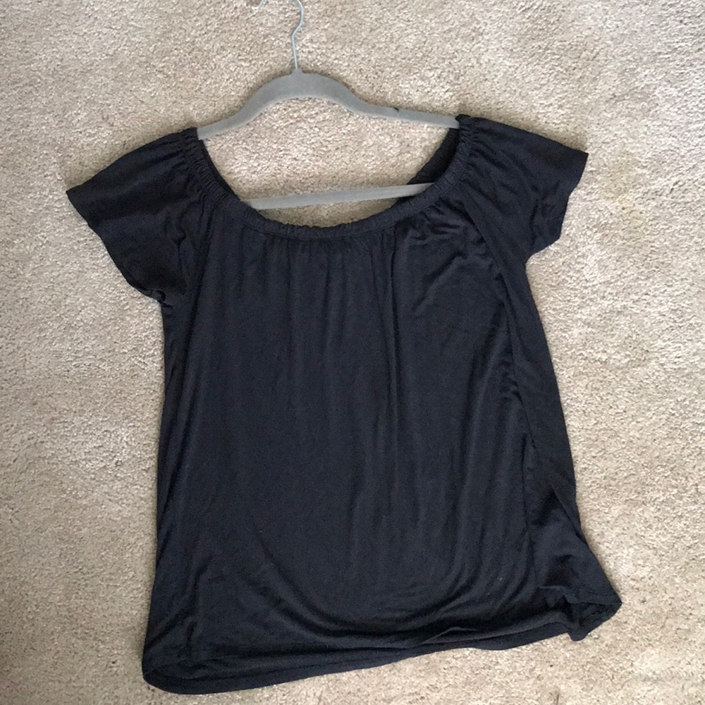 Black, off the shoulder top from Hollister